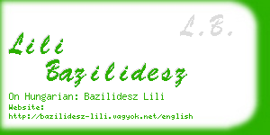 lili bazilidesz business card